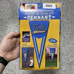 NEW UCLA Bruins Pennant 34” x 13.5” NCAA Appliqué Embroidered VTG Party Animal - Picture 1 of 4