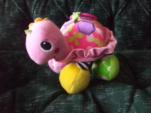 7" Infantino Turtle, mirror, rattle, crinkle developmental sensory - Picture 1 of 8