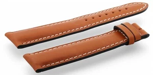22 mm echtes LONGINES hellbraunes Kalbsleder Uhrenarmband Band - 22/18 mm - Bild 1 von 7