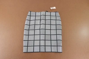 Ann Taylor Women's Size 8 Petite Black White Windowpane Classic Pencil Skirt NWT - Picture 1 of 10