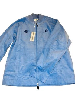 Sergio Tacchini Jacket Men's Blue Corduroy lightweight NEW RARE! Authentic - Picture 1 of 7
