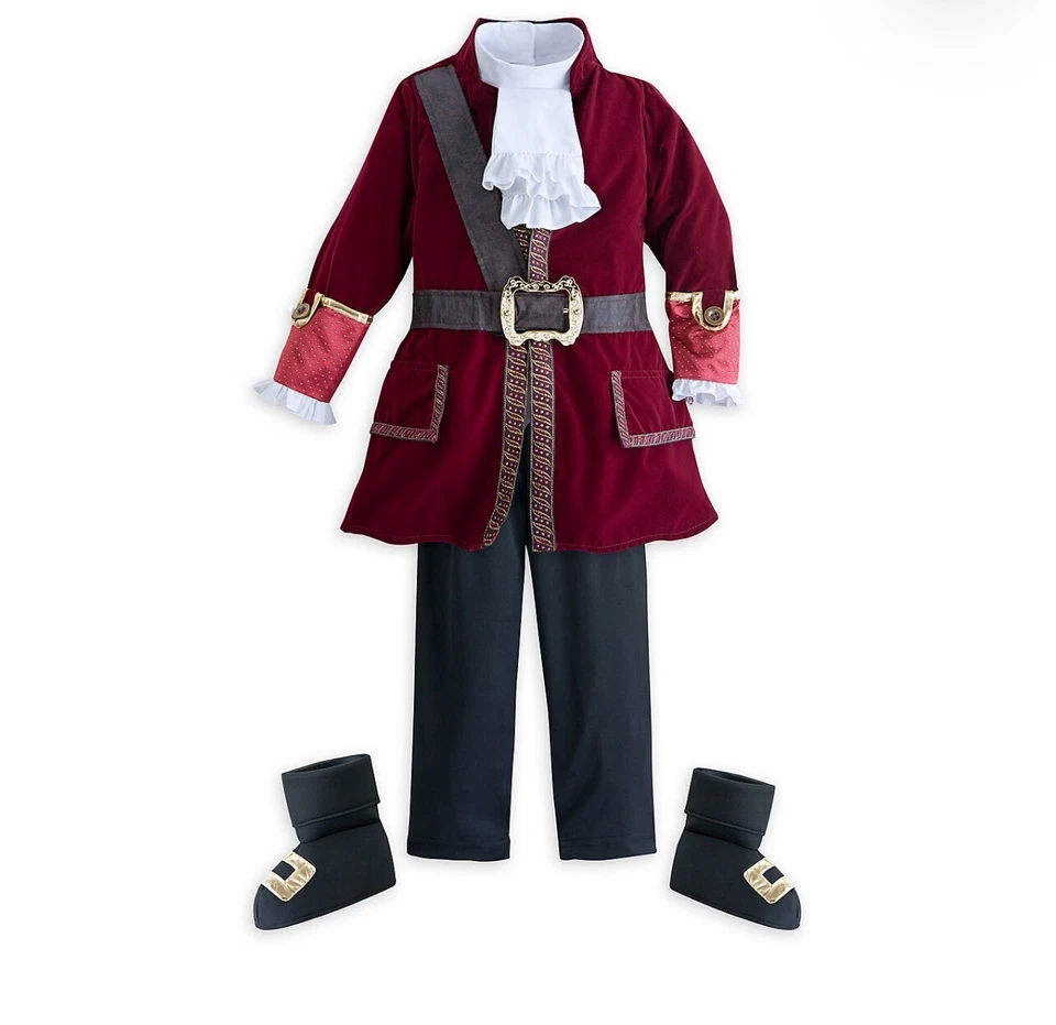 NUEVO CON ETIQUETAS DISFRAZ DE CAPITÁN GANCHO PARA NIÑOS DE PETER PAN DISNEY STORE TALLA 4 Foto 1 de 1