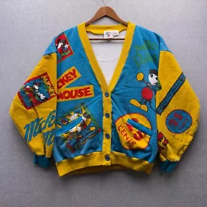 Cardigan uomo vintage Walt Disney Topolino AOP adulto M felpa con bottoni - Foto 1 di 12