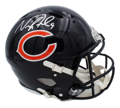 Auténtico casco de velocidad firmado por Nick Foles de los Chicago Bears de la NFL Foto 1 de 2