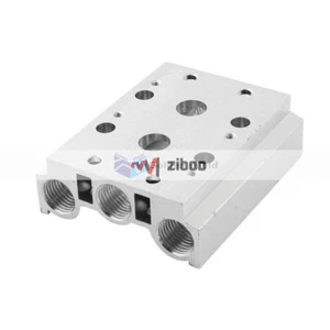 200M-2F 1/4PT Thread Tube Hole Aluminum 2Row Manifold Solenoid Air Pilot Valv✦Kd - Picture 1 of 4