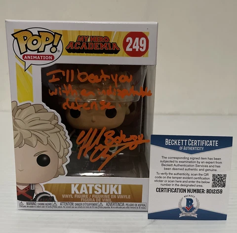 Clifford Chapin Signed Katsuki Bakugo 249 My HERO ACADEMIA Funko Pop BECKETT 17 Cover