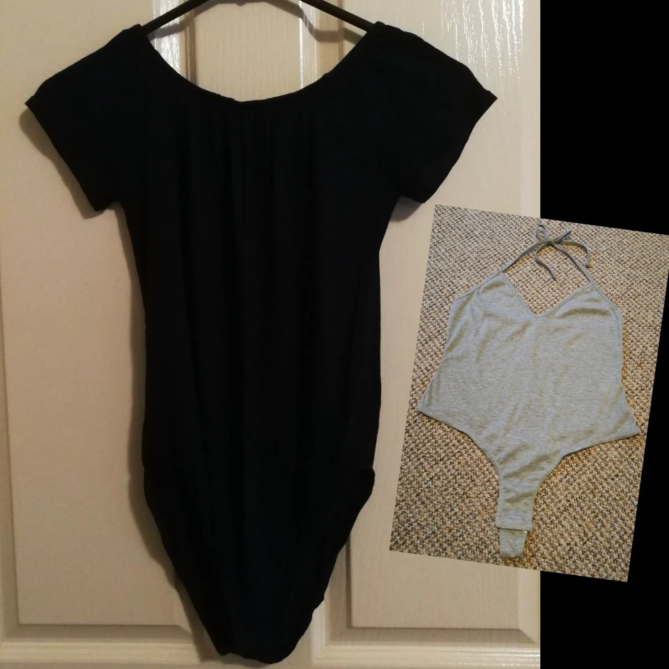 Women's Casual Stylish Bodysuit Romper Grey or Navy Blue Size 12 Boohoo — 第 1/1 张图片