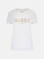 Guess T-shirt Bold Logo Bianco - Taglia M Abbigliamento Donna T-shirts