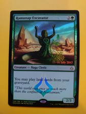 MTG Card. Ramunap Excavator. Naga Cleric HOU Rare FOIL promo draft weekend