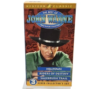 The Best Of John Wayne Western Classics Box Set of 3 VHS Movies - Picture 1 of 6