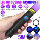 UV LED Taschenlampe 395nm Scorpion Bernstein Schwarzlicht Zoombar Handlampe 5W