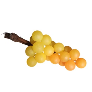 Orange Alabaster Grape Cluster Table Sculpture Life Size - Picture 1 of 1