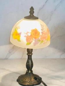 Preown Preloved Shanghai Union Arts & Craft Co ROMANTIC FLOWERS Lamp - Picture 1 of 5