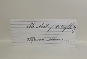 Myrna Hansen Autographed Authentic Signed Index Card JSA/PSA Guaranteed - Picture 1 of 1