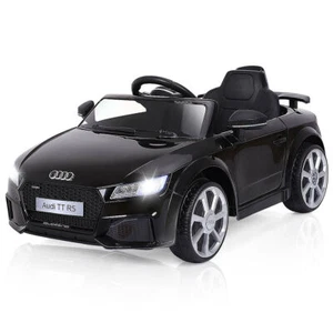 HoneyJoy 12V Audi TT RS Electric Kids Ride On Car Licensed R/C Remote MP3 Black - Picture 1 of 12