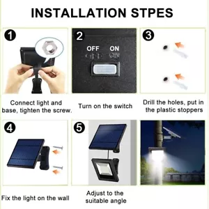 Solar Powered Lights Outdoor, Bright White Light IP65 Waterproof Auto Dusk to... - Picture 1 of 5