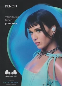 2024 Denon PerL Pro Ear Buds - "Loved By" Singer Katy Perry - Print Ad Photo - Picture 1 of 1