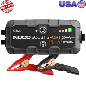 500A UltraSafe Lithium Car Jump Starter Portable Power Bank LED Flashlight New - Picture 1 of 7