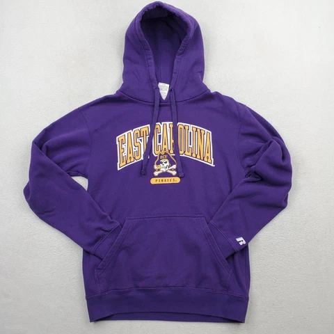 ECU East Carolina Pirates Hoodie Womens Small Purple Pullover Sweatshirt LS Cover