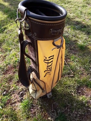 Maxfli Vintage Golf Bag 3 Compartment 3 Pocket Gold and Brown - Image 1 of 4