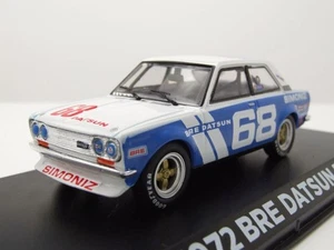 Datsun 510 BRE #68 1972 Blu Bianco Peter Gregg Modellino 1:43 Greenlight - Foto 1 di 9