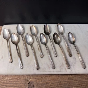 Oneida Community MILADY Silverplate 1940 Silverware Flatware Teaspoons 6in (10) - Picture 1 of 8