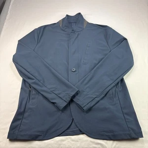 Lululemon Non Stop Blazer Men XL Blue Full Zip Jacket Business Casual Warpstreme - Picture 1 of 12