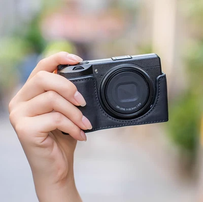 New Handmade Genuine Real Leather Camera Half Case Bag Cover For Ricoh GR4 - Image 1 of 3