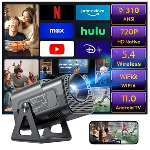 XGODY Projector 310ANSI Native 720P Support 4K Android 11 Auto Correction Beamer - Bild 1 von 13