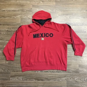 Y2K / Vintage 2000s No Boundaries Mexico Red Hoodie Sweatshirt 2XL Stripes - Bild 1 von 8