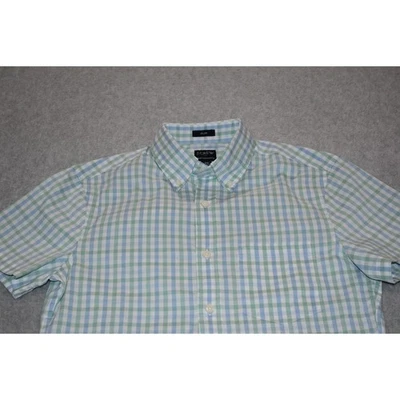 J Crew Performance Dress Shirt Mens Size XS Slim Fit Blue Green Plaids - Image 1 of 4