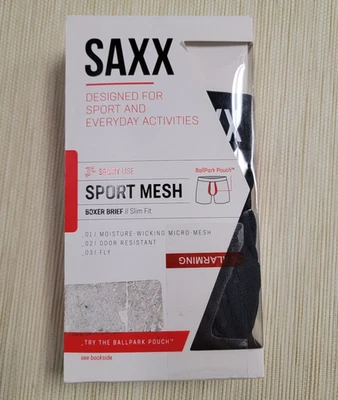 SAXX Calzoncillo Boxer Deportivo Malla Calce Ajustado Micro Ropa Interior Bolsa de Estadio Talla-XL Foto 1 de 4