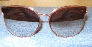 Übergroße Sonnenbrille handpoliert verspiegelt; pfirsichfarben 090-01-2495 mit Etui - Bild 1 von 12