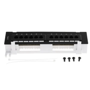 12-Port Cat5e/6 Ungeschirmtes Netzwerk-Patchpanel Für Die Wandmontage, 10 Zoll - Afbeelding 1 van 6