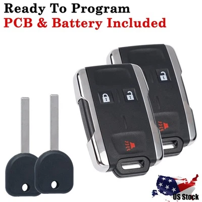 2  For 2014 2015 2016 2017 2018 2019 Chevrolet Tahoe Remote Key Fob And key Set - Image 1 of 4