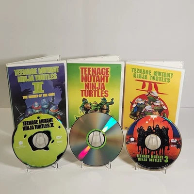 Teenage Mutant Ninja Turtles Movie Trilogy DVD Lot - 1 2 3 II III - TMNT - Image 1 of 4