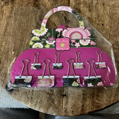 Clips de carpeta Vera Bradley “Olivia Pink” - Retirados en 2014 - 8 piezas - Nuevos con etiquetas Foto 1 de 3