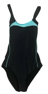 Swimsuits For All AQUABELLE Swimsuit Bathing Size 22 Black Aqua Tank - Image 1 of 4