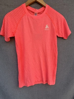 Camiseta Feminina Manga Curta Odlo ZeroScent XS Rosa Neon Siesta Mesclada Nova com etiquetas - Imagem 1 de 4