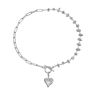 Vintage Inspired Multi Link Jewelry Adjustable Length Love Charm Chain Necklace - Bild 1 von 10