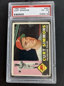 1960 Topps # 451 Curt Simmons - Philadelphia Phillies - PSA 6 EX-MT - Bild 1 von 2