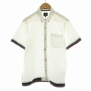 BEAMS HEART Button Down Shirt Short Sleeve L White 42-01-0067-152 NQ Used 82820d - Picture 1 of 6