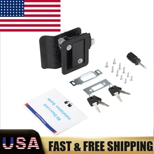 Black RV Paddle Entry Door Lock Latch Handle Knob Deadbolt NEW Camper Trailer - Picture 1 of 11