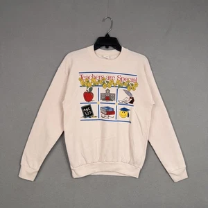 Sudadera Teachers Are Special Mujer Grande Blanca Gráfica Cuello Redondo Profesor - Imagen 1 de 11