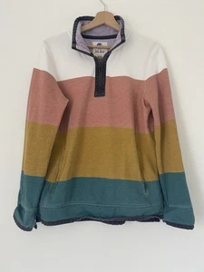 Fat Face "The Airlie" Pullover UK 10 Colour Block Langarm 100% Baumwolle - Bild 1 von 7