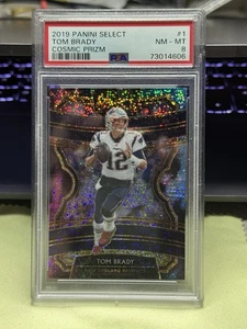 2019 Panini Select Tom Brady #1 Cosmic Prizm PSA 8 SP RARE Concourse - Picture 1 of 2