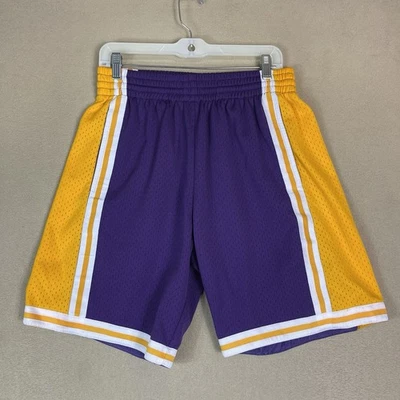 Pantalón Corto Mitchell Ness Para Hombre M Púrpura Amarillo Los Angeles Lakers Madera Dura Clásico Foto 1 de 4