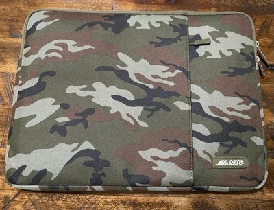 Funda MOSISO LAPTOP CAMUFLAJE VERDE EJÉRCITO Bolsillo Vertical 13-14 Pulgadas Foto 1 de 4
