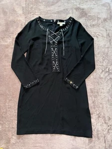 Michael Kors Women’s Pullover Black Dress with Chain Size M - Picture 1 of 9