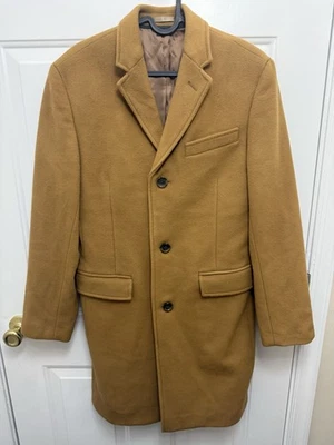 J. Crew Men's Ludlow Topcoat in Wool-Cashmere Blend Camel Tan 36S Winter EUC - Image 1 of 4